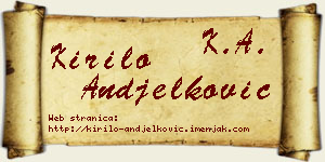 Kirilo Anđelković vizit kartica